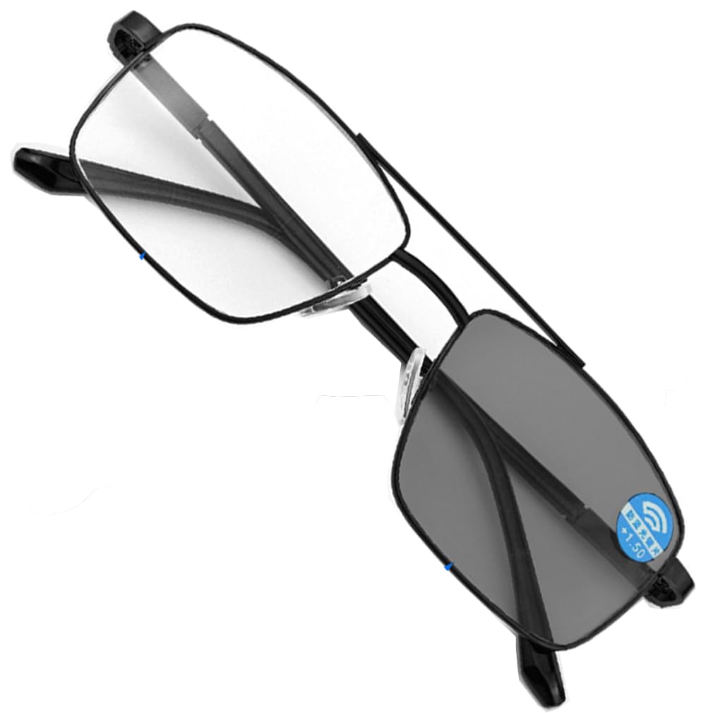 Progressive Multifocal Reading Glasses Without Suitable for Strong Sunlight and Harmful and Does Not Change Color Under Artificial Light or Indoors