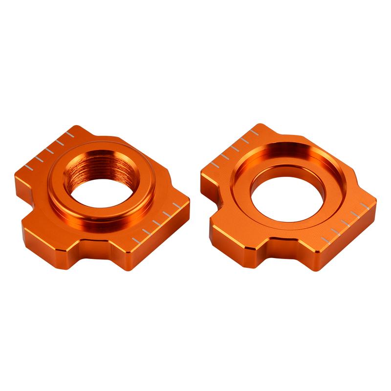 Motorcycle Aluminum Axle Blocks Chain Adjusters for KTM 690 SMC R 690 SMCR 2019-2025 690 Enduro R 2009-2025 690 Duke 2008-2019