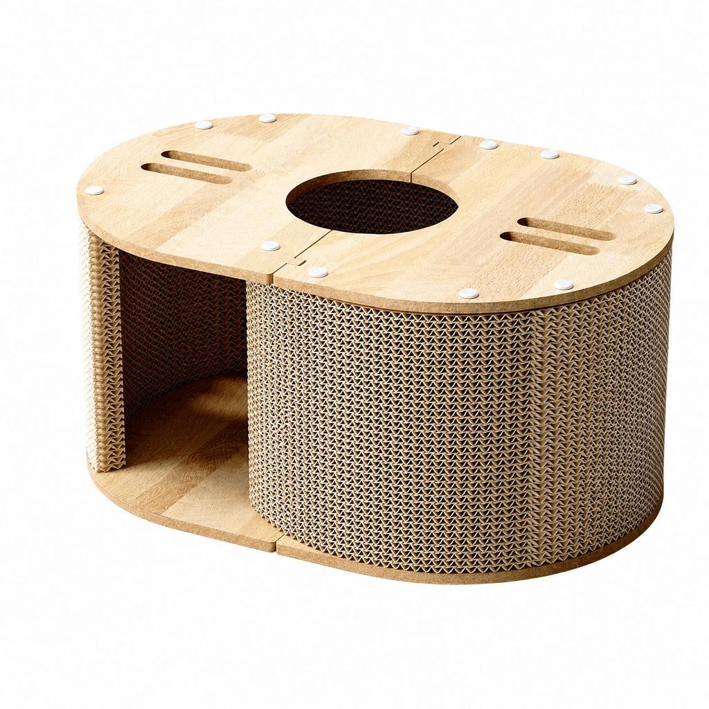 Cardboard Cat House Multi-Functional Corrugated Paper Indoor for Cats