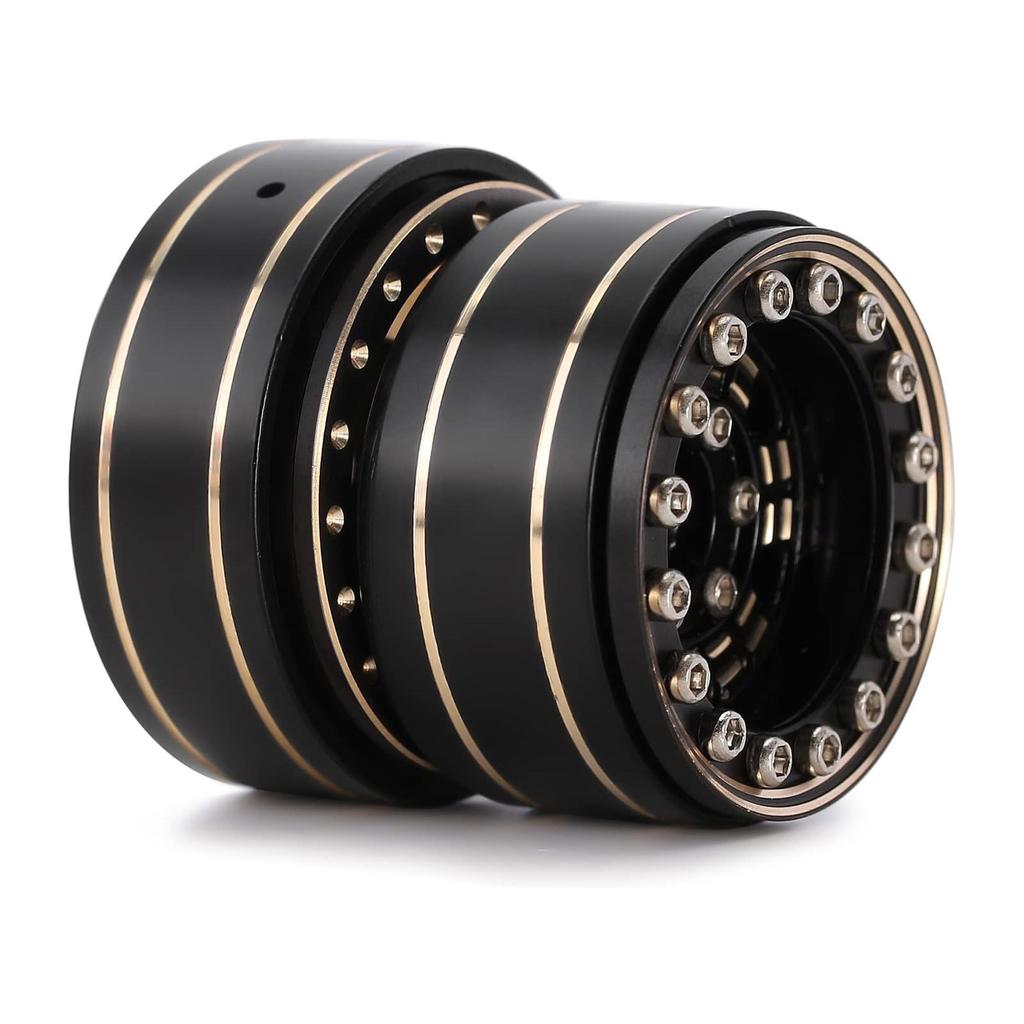 RC Car Upgrade Accessories Beadlock Rims 12-Spoke Wheels for 1/18 TRX4M 1/24 SCX24 Deadbolt- RC Crawler Beadlock Wheel