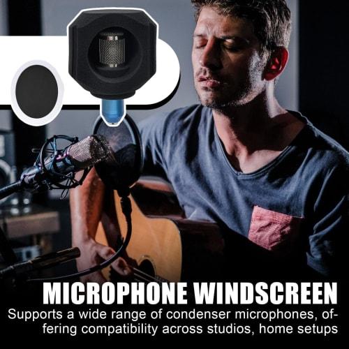 Microphone Sound Isolation Shield | Microphone Filter Reflection Reduction Shield, Microphone Soundproof Cover, Portable Noise Reduction Microphone Is