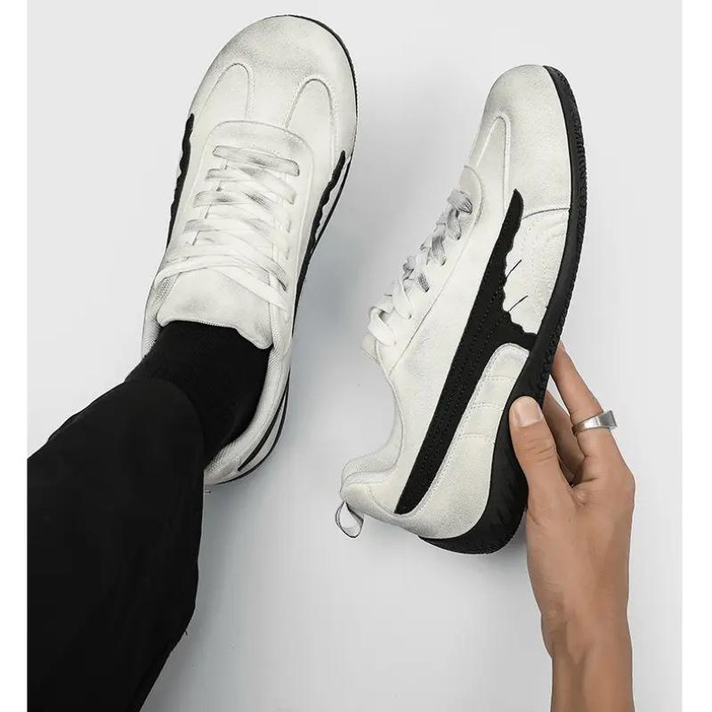 Fashion Men's Casual Flats 2025 Autumn New Fashion Outdoor Non Slip Cross Tied Sneakers Lightweight Comfortable Vintage Vulcanized Shoes