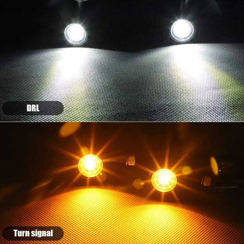 4 Wires E24 Motorcycle LED Turn Signals Light DRL Mini 8mm Retro Indicator Stop Lamp Flasher Blinker For Honda Suzuki Kawasaki