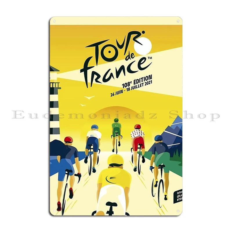 Tdf Official Poster Col Du Tourmalet Giro dItalia Metal Plaque Printing Garage Club Cinema Funny Tin Sign Poster