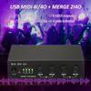 UM4X4 USB MIDI Interface 4 IN  4 Out 64 MIDI Channels 4i 4o + Merge 2i4o MIDI Box 4X4