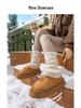 Bear Head EVA Snow Boots: Wrap-Around Heel, Non-Slip, Odor-Resistant, Plus Velvet, Thick Sole, Warm Winter Outdoor Boots.