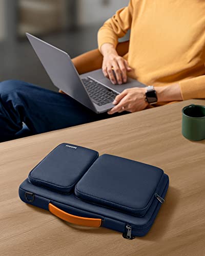 tomtoc 360deg Shockproof 16 inch MacBook Pro M5/M4/M3/M2/M1 Pro/Max 2026-2019 Compatible Laptop Bag 15-16 inch Computer Case Shoulder Bag Briefcase