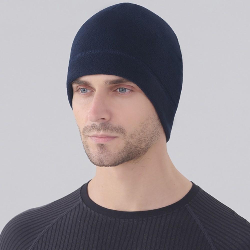 Polar Fleece Winter Running Hats Solid Color Outdoor Warm Hat  Winter Autumn