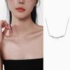 Elegante Damen Wellen Wickel Zirkon Choker Diamant Anhänger Halskette Für Original 925 Sterling Silber Damen Diamant Schlüsselbein Kette