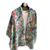 Summer silk scarf shawl sun protection scarf spring and autumn ethnic style versatile decorative cotton and linen scarf beach towel outer shawl