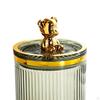 Makeup Dab Ball Holder Jar Clear with Lid Dispenser Tool Storage Box Cosmetic Organizer for