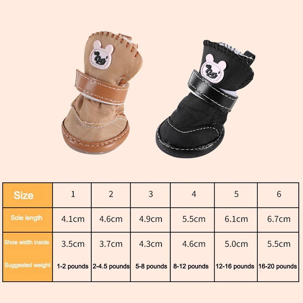 Fashion Non-slip Dog Warm Shoes Warm Waterproof Dog Snow Boots Soft Pet Cat Shoes Pet Dog Cat