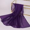 Thin Chinese Red Solid Chiffon Small Silk Scarf  Souvenir  Small Gift  Thin Big Red Women's Gauze Scarf