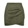 Ladies Skirt High Waist Skirt Color Zipper Irregular Skirt