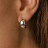 Simple C-Shaped Stainless Steel Stud Earrings - Smooth, Colorfast, Fashionable European and American Style Ear Jewelry