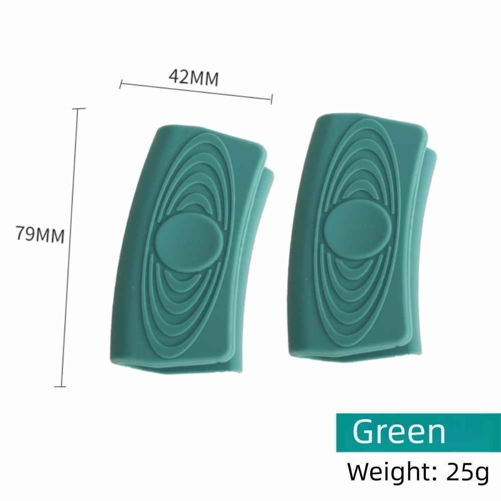 1Pair Heat‑insulated Pot Handle Grip Anti‑slip Texture Heat‑Proof Clamp Iron Cookware