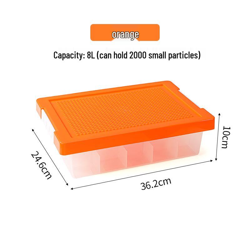 Lego Small Part Storage Box with Lid - Multi-Layer Organizer for Children's Building Blocks