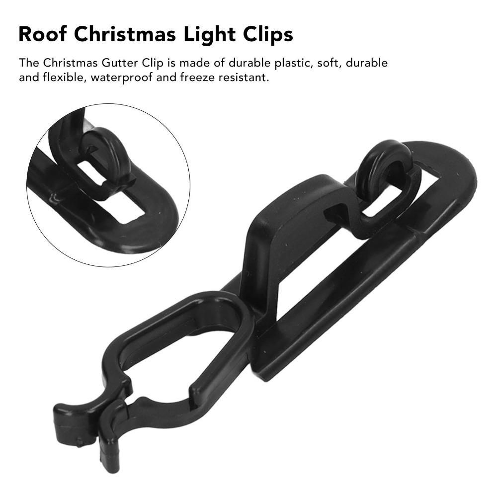 60Pcs 1.8 x 2 x 8.5cm Roof Christmas Light Clips Christmas Lights Gutter Clips  Shingle Application