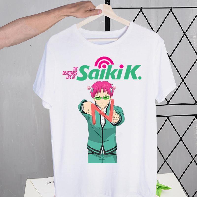 Saiki K Kusuo No Psi Nan Street Style Casual Short Sleeve  Unisex T Shirt O-neck Tshirt Male The Disastrous Life Of Saiki T-shirt Shirt