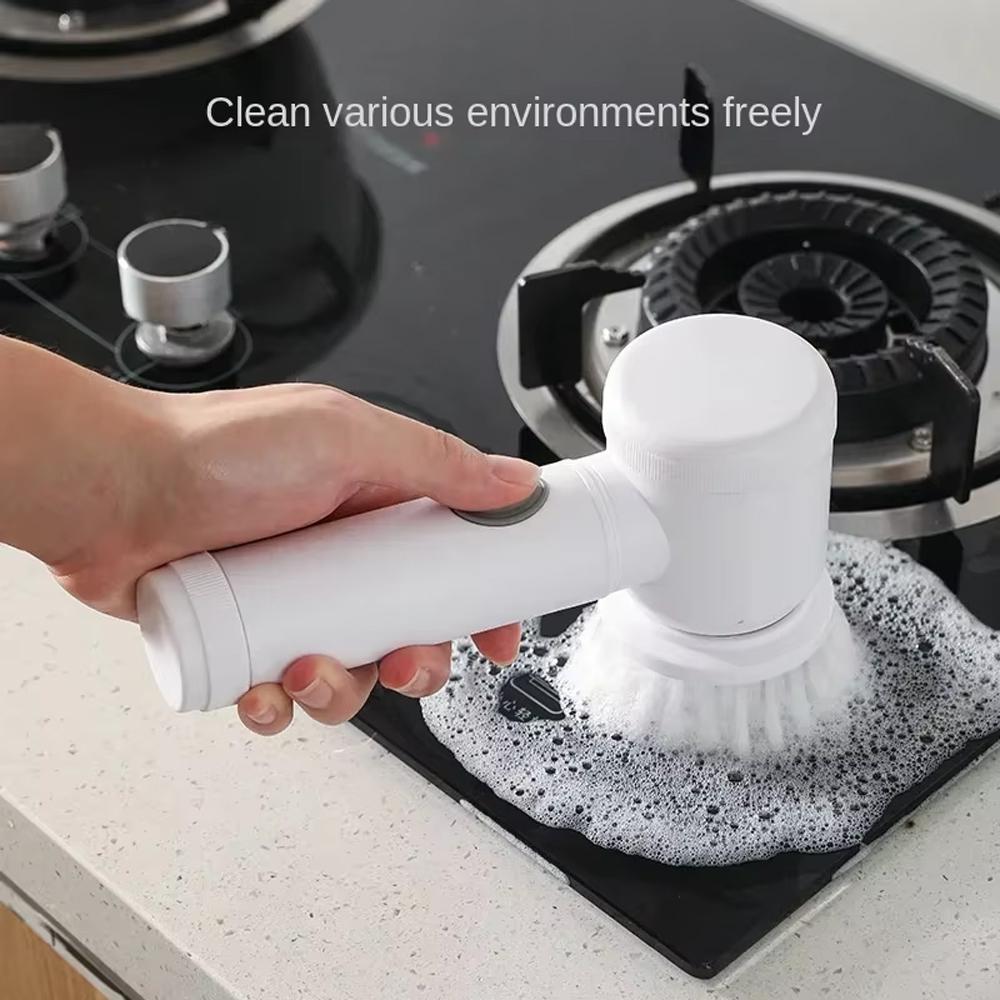 Electric Spin Scrubber Cordless Spin Scrubber with Replaceable Brush Heads Electric Cleaning Brush Cleaning Tools for Car Home