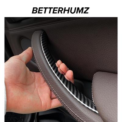 Para BMW E70 E71 X5 X6 2008-2013 Fibra de Carbono ABS Panel de Pegatina Interior de Puerta Tira de Cubierta Recorte de Rendimiento Accesorios Interiores de Coche