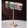 Elegant Wood Bracelet and Bangle Holder with Wooden Base Stylish Jewelry Rack for Retail Displays and Home Organization