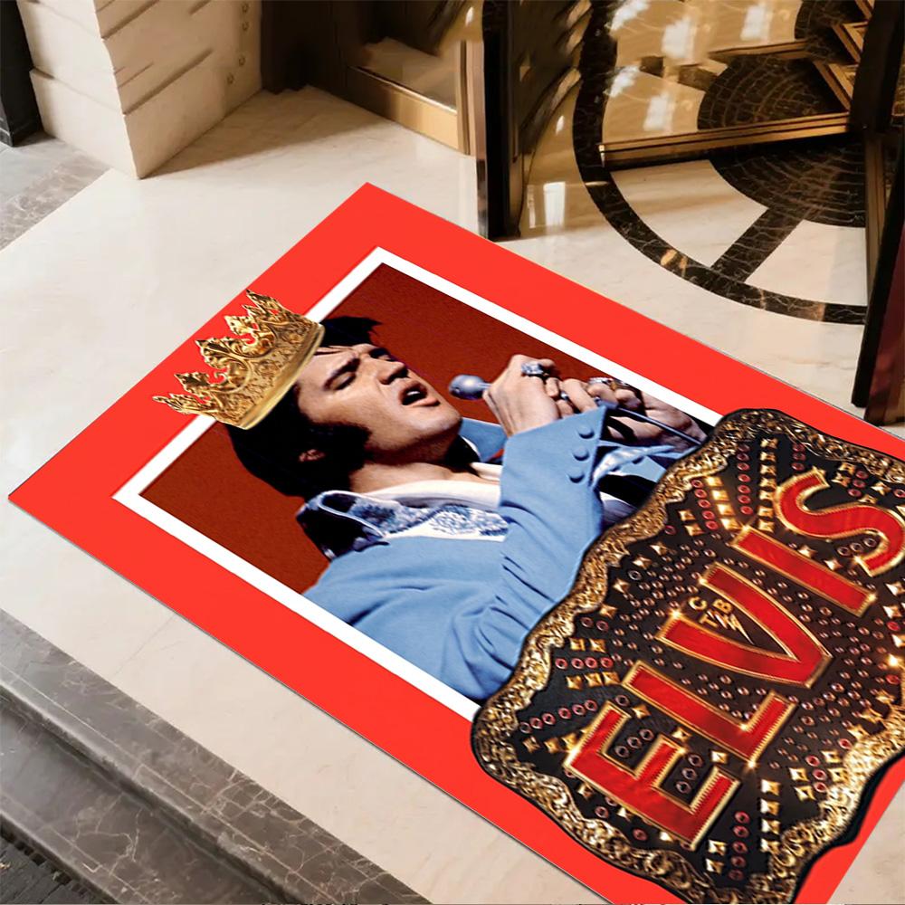 Elvis Presley Live Performance Carpet Suitable for Kitchen Foyer Hallway Dormitory Antislip Carpet Decorate Offices Perfect Gift for Women/Men