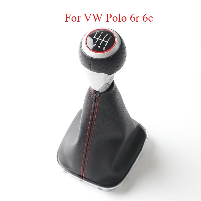 5 6 Speed Gear Shift Knob Gaitor For Volkswagen VW Polo 6r 6c Hatchback Sedan 2011 2012 2013 2014 2015 2016 2017 2018
