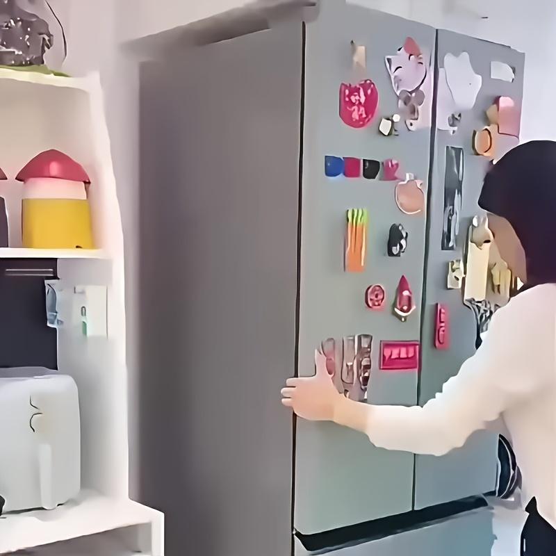 This Multifunctional Refrigerator Dust Cover Features Pockets, Measuring 50.4 X 20.5 Inches, Made from Modern Decorative Fabric. It Is Suitable