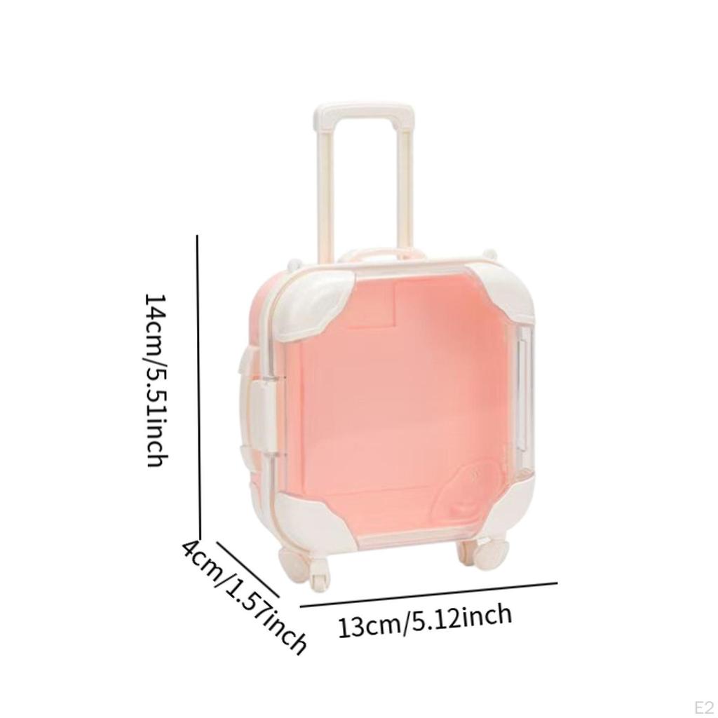 Doll Suitcase DIY Toy Tiny Jewelry Storage Case Role Playing Dress up Travel Luggage for