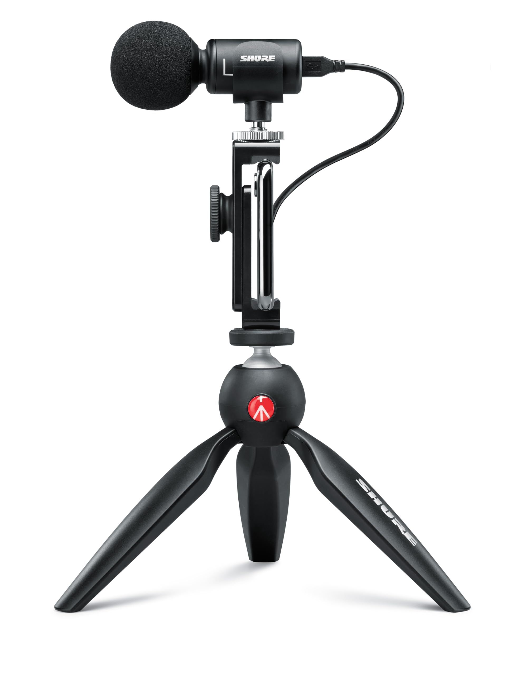 

Shure MV88+ Video Kit Stereo Condenser Microphone MV88+DIG-VIDKIT USB-C Smartphone External Microphone for Video Recording