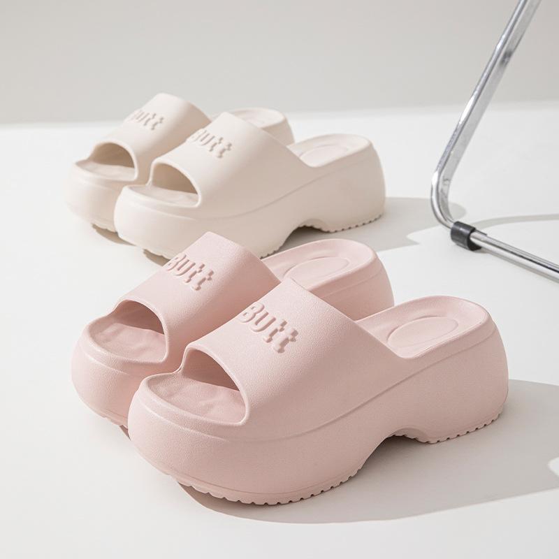 Fashion 2025 New Women Platform Slippers Casual Wedges Shoes Thick Sole Soft EVA Female Home Beach Slides Summer High Heel Sandals