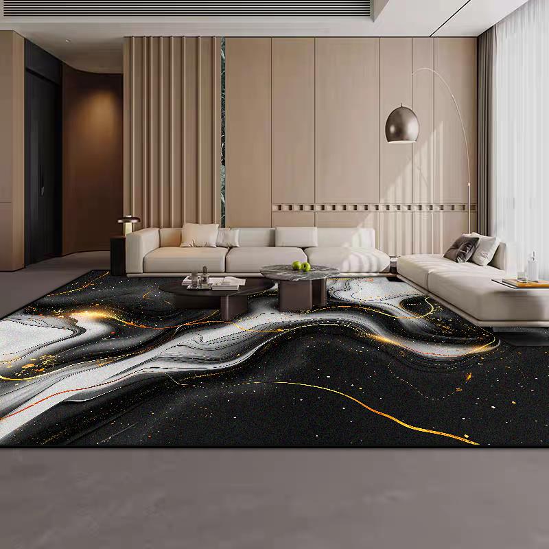 Marble Style Large Size Luxury Carpet Living Room Soft Antiskid Room Decoration Home Mats Easy Cleaning Dining Room Area Rug