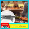 Heavy-Duty Stainless Steel Folding Charcoal BBQ Grill - Portable Outdoor Full Set