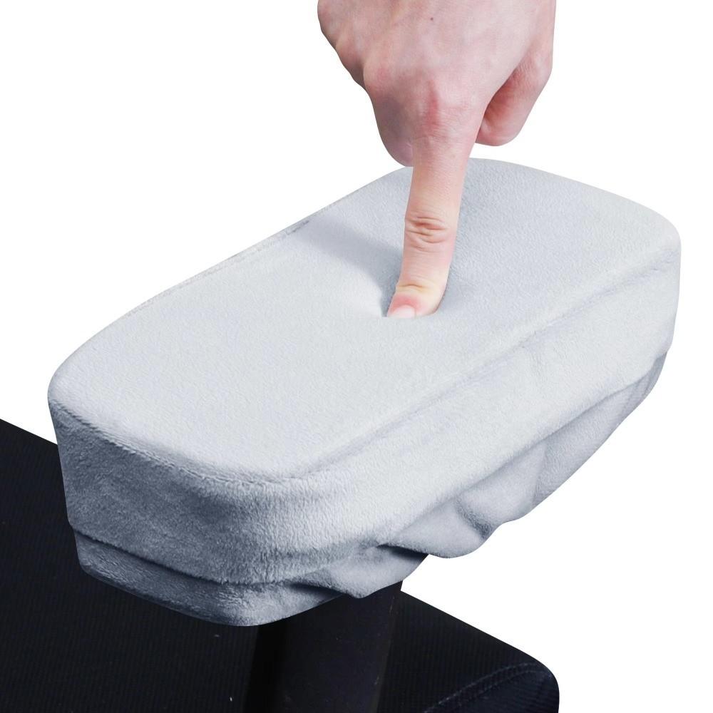 2pcs Elastic Nonslip Armrest Covers Sponge Velvet Washable Chair Slipcover Heighten Arm Cover for Elbows and Forearms Support