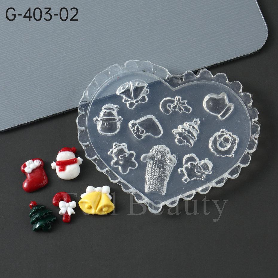Nail Art Silicone Mold, Mushroom Tulip Peach Blossom Flower Leaf Mango Three-Dimensional Engraving Mold