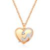 Double Fashionable Layer Heart Cat Pendant Necklace In Sparkling Titanium Steel For Elegant Giving Gift