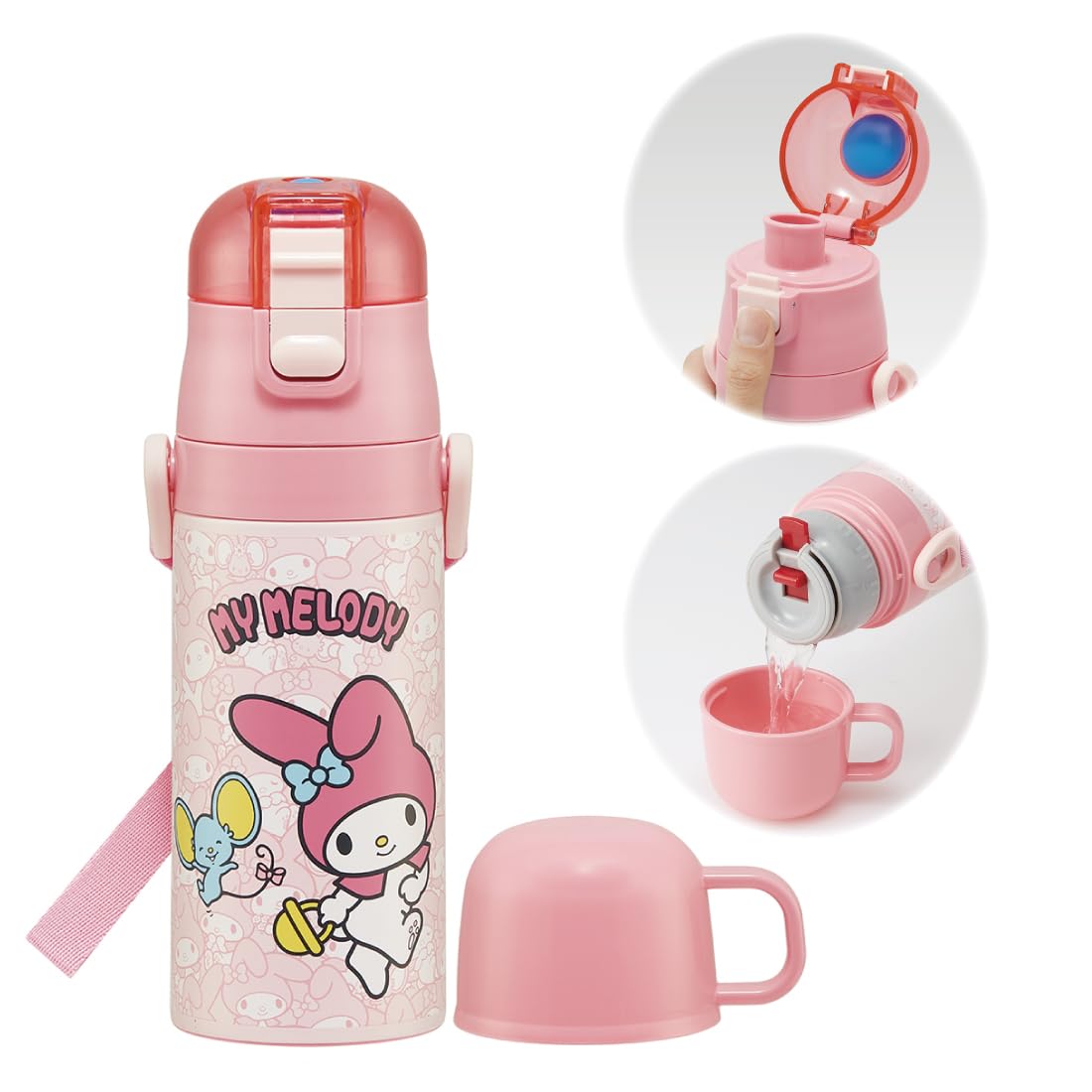 

Skater Stainless Steel Water 420ml or 350ml featuring My Melody and Lightweight and it keeps drinks hot and A cute sports bottle for kids and Product
