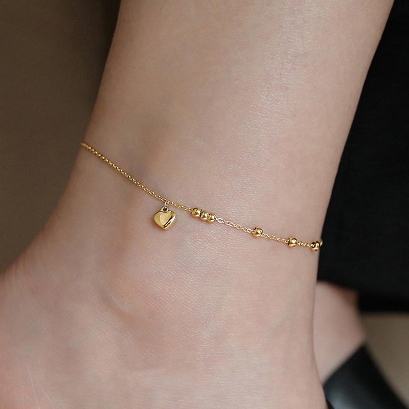 Simple Titanium Steel Anklet Women'S Advanced 18K Anklet  Love Anklet Accessories Gift