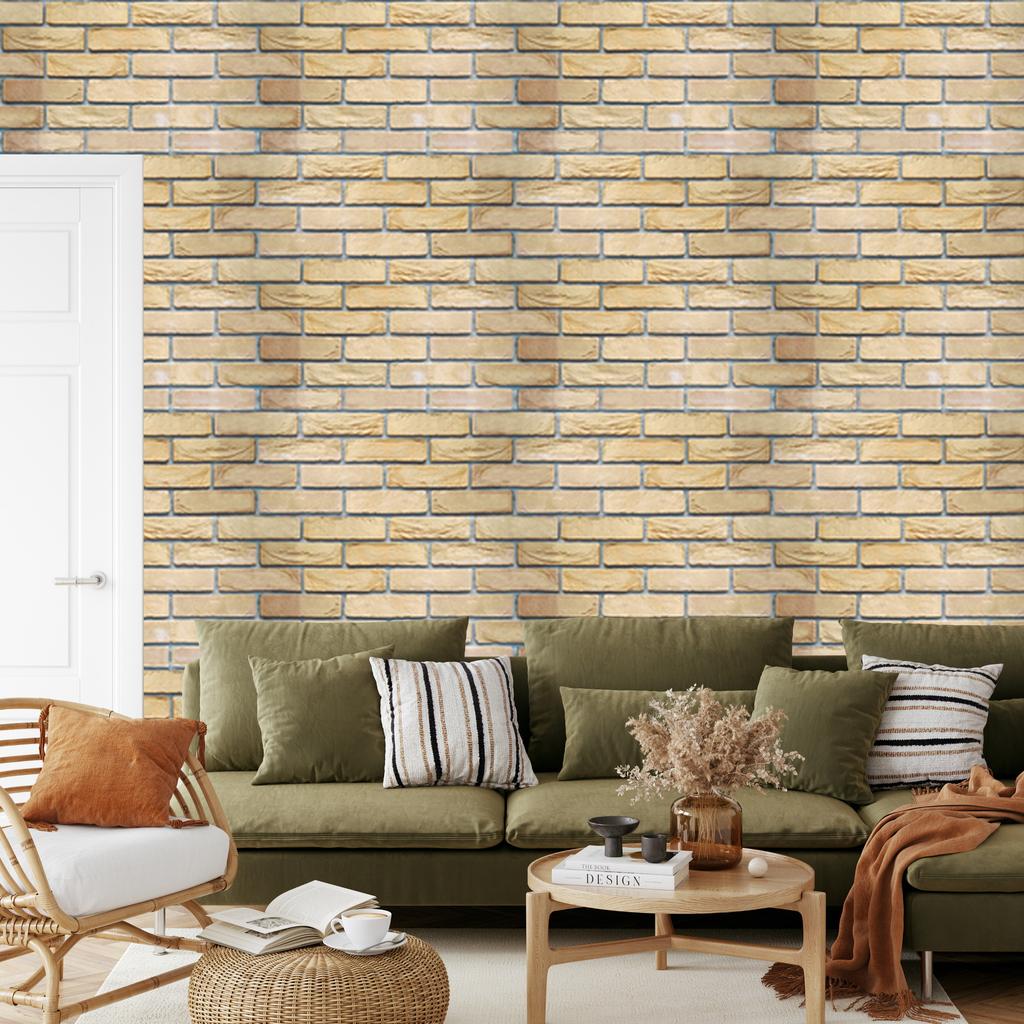 Bright, Fashionable Brick Wallpaper for the Living Room and Bedroom 50x1000