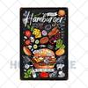 Hamburgers Metal Sign Plaque HamToast Hog Dag Food Cafe Bar Pub Restaurante Kitchen Decoration Art Craft Poster Tin Plate20x30cm
