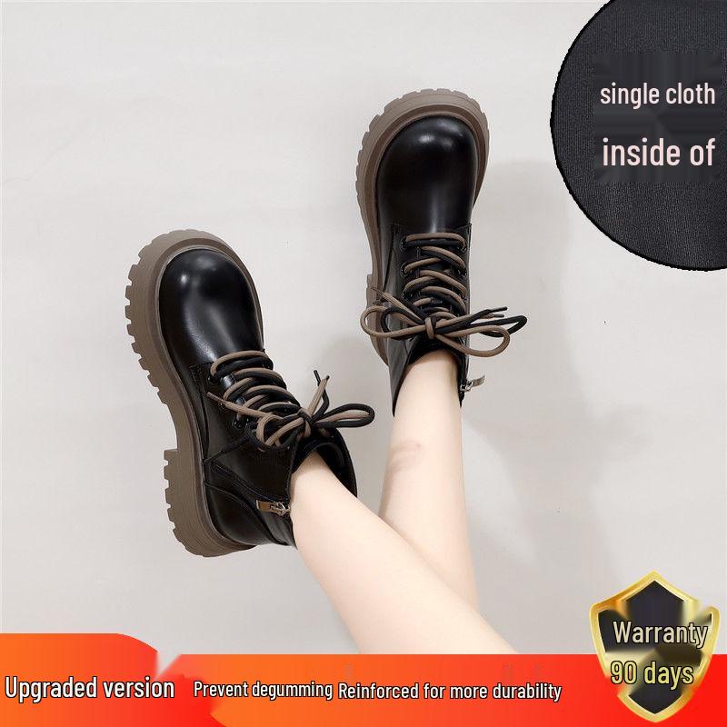 Petite Women's Fleece-Lined British-Style Martin Snow Boots for Autumn/Winter