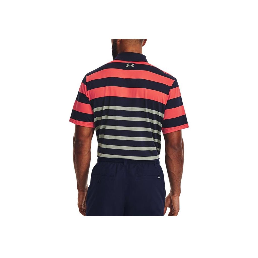 Under Armour Koszulka polo golfowa w paski Playoff 3.0 Męska góra Ciemnoniebieska 1378676-416