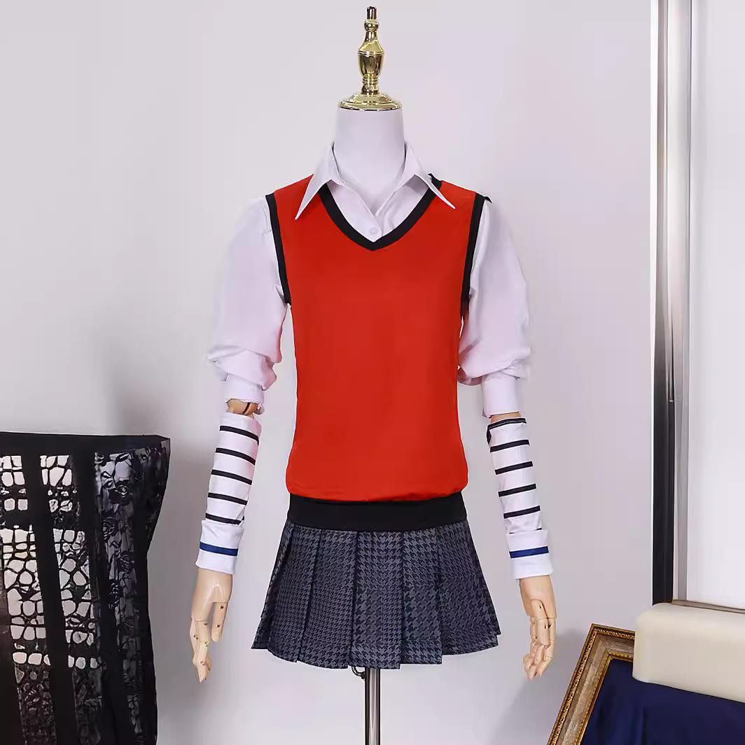 Kakegurui Costume Cosplay Yumeko Jabami Kirari Momobami Ensemble Complet Femme Uniforme Anime Tenue pour Fête d'Halloween Jeu de Rôle Robe XS red