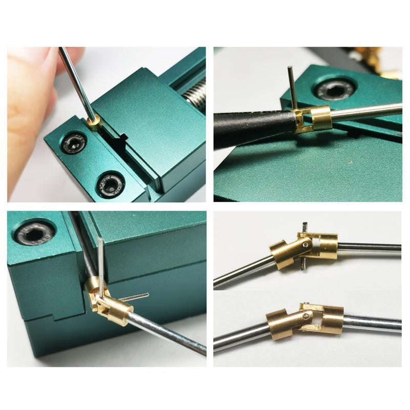 §1Set Mini Universal Joint OD 2mm/1mm Brass Coupling Shaft/Through Hole Connector For 1/64 1/72 1/87 Static-to-Dynamic Coupling A2