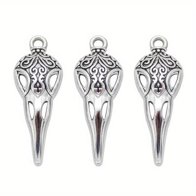 15 Stück 35x13mm Antike Vogel Schädel Skelett Charms Metalllegierung Anhänger DIY Charms DIY Schmuckherstellung Fundstücke Ornament