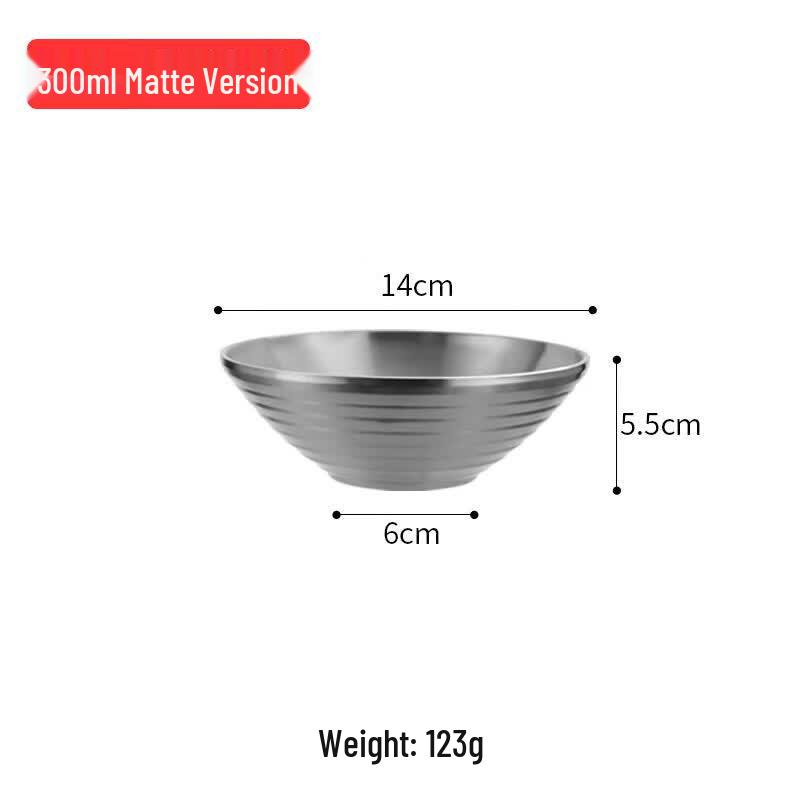 Qiwei 304 Stainless Steel Large Noodle & Soup Bowl