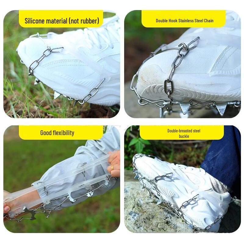 Shiyi Professional 13-Tooth Crampons Anti-Slip Snow Shoe Chains
