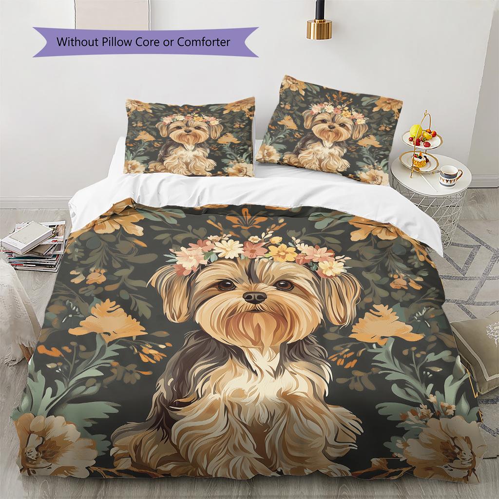Animal  Pattern Bedding Quilt Set Quilt Cover Pillowcase Home Decoration  Gift (1 * duvet cover + 2 * pillowcase, without core)