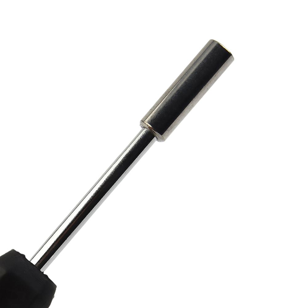 Ergonomic Red Screwdriver with Magnetic Bit Holder and 1/4 Inch Hex Drive